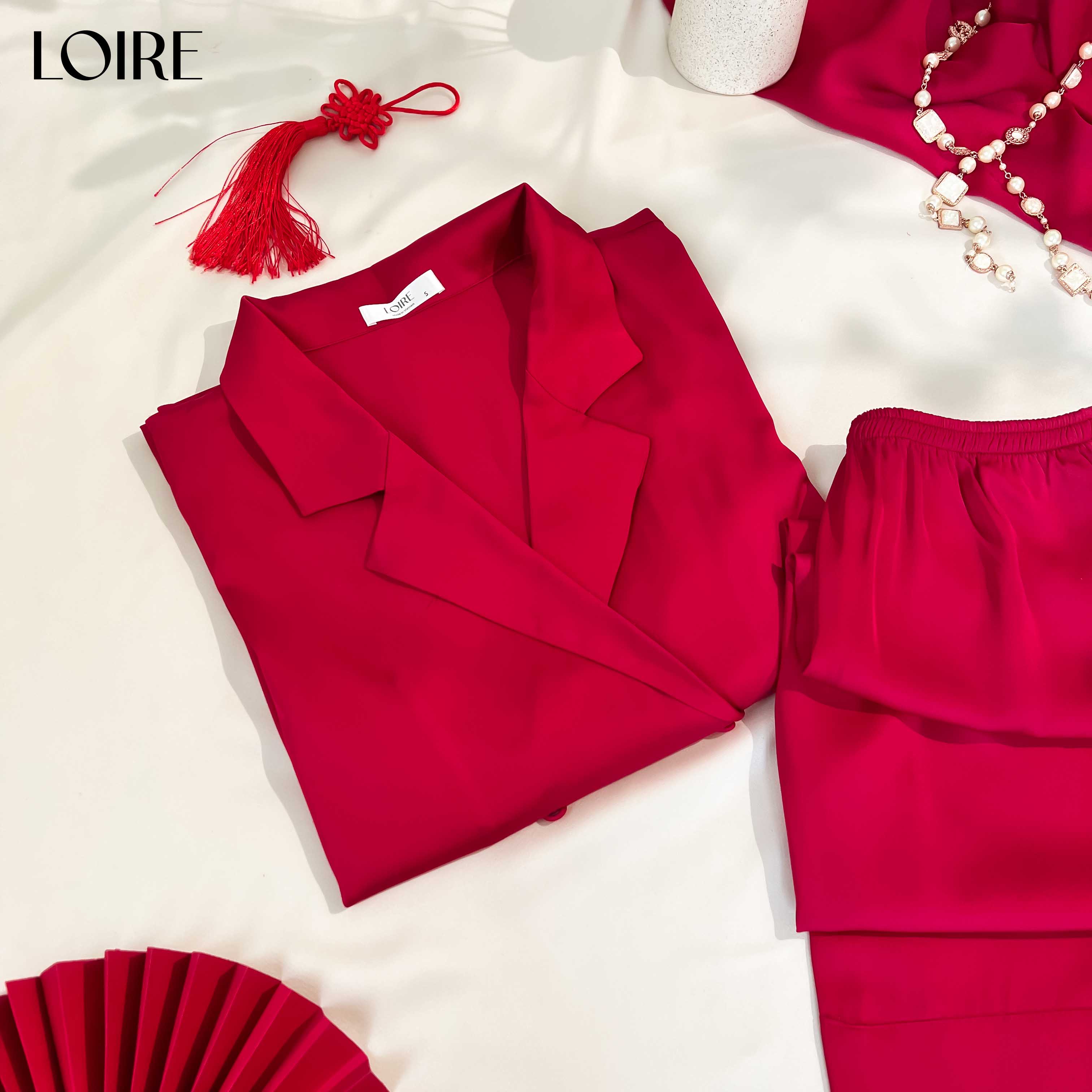 Bộ pijama lụa dài thanh lịch loirechic lpd17