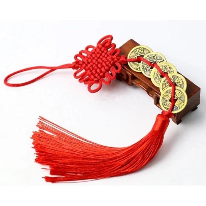Dây Ngũ Đế Đồng Thau Treo Xe May Mắn