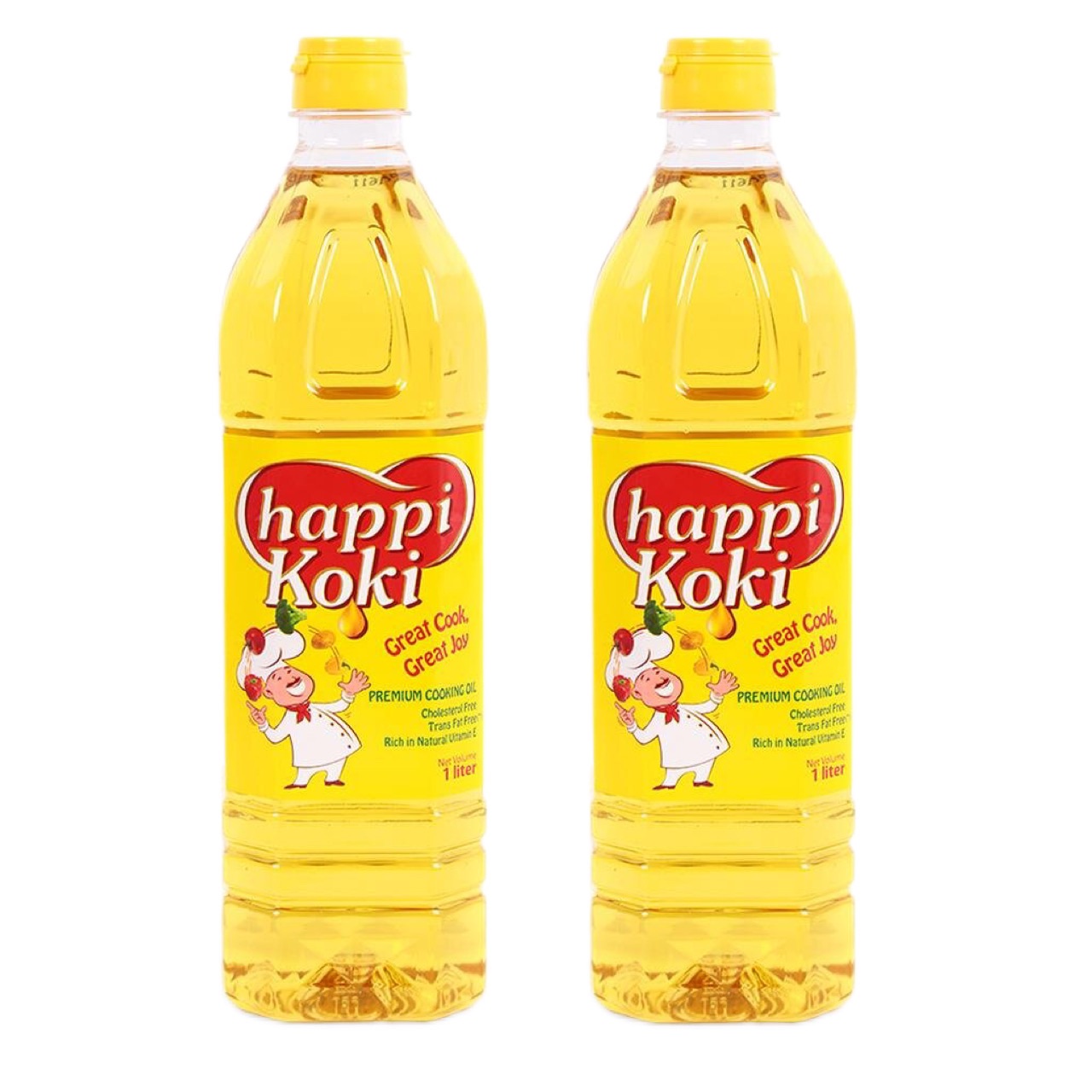 Combo 2 chai dầu ăn 100% thực vật rau củ Happi Koki Elaina-Healthy