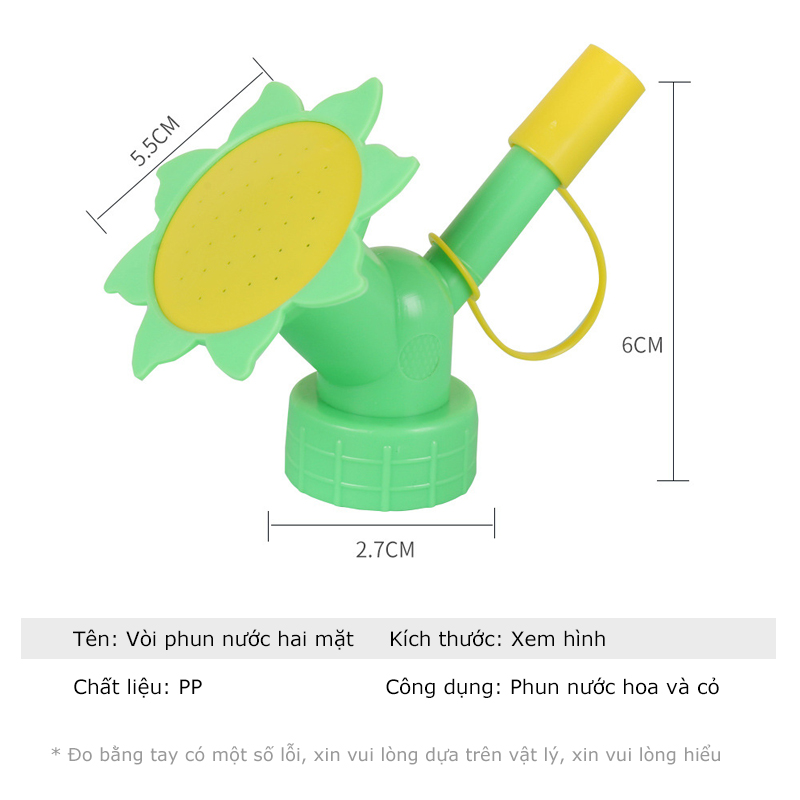 Plastic sprayer for watering plants