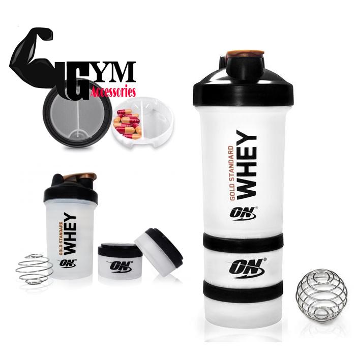 Bình lắc bình nước Shake bottle ON Gold Standard 3 ngăn