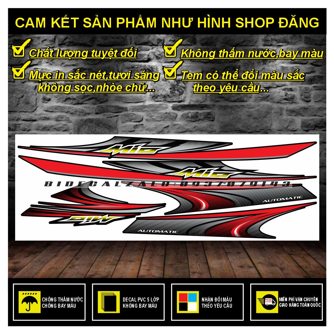 TEM RỜI MIO NHỎ ĐỜI ĐẦU MẪU THÁI ĐỎ ĐEN