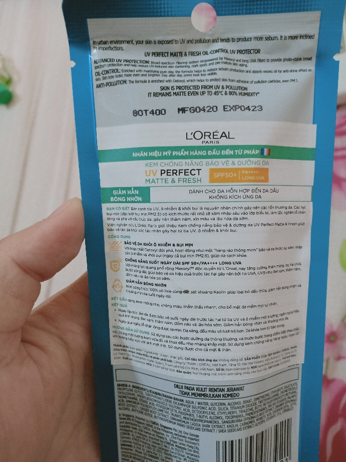 kem chống nắng loreal xanh lá