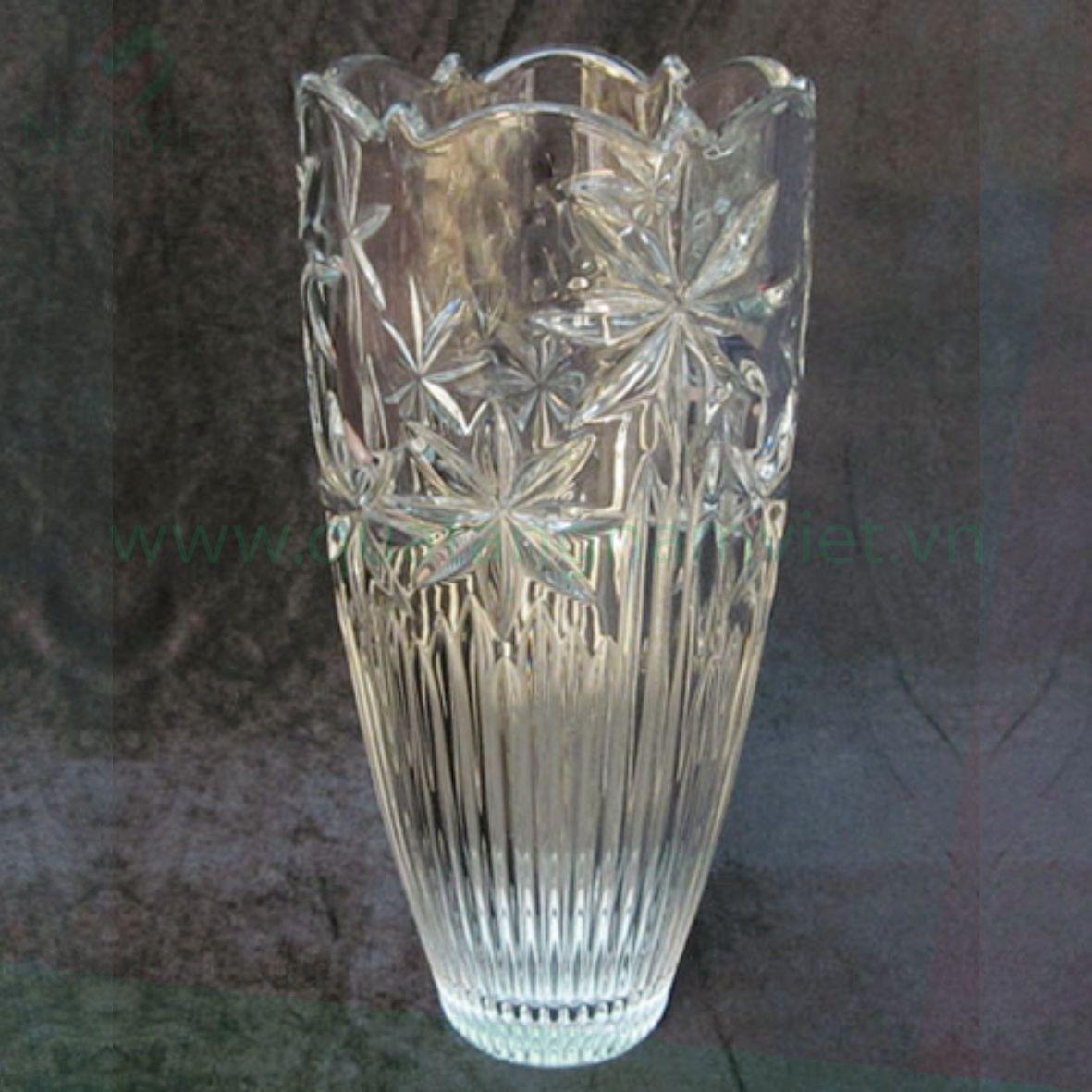 Bình hoa pha lê cao cấp cao 25cm siêu đẹp