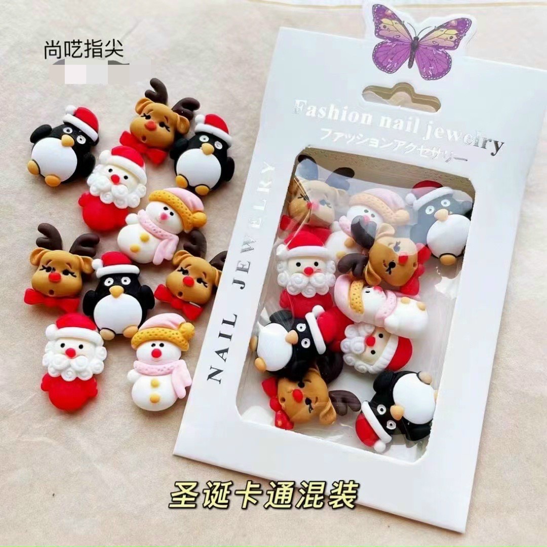 Set Charm Noel trang trí móng, charm giáng sinh trang trí nail