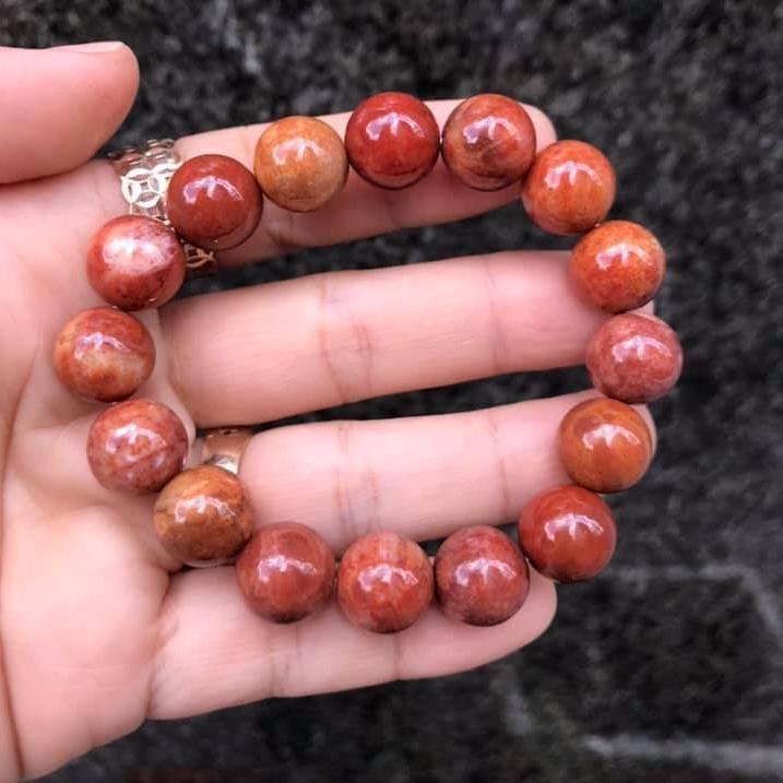 VÒNG TAY SAN HÔ ĐỎ THIÊN NHIÊN size 12LY