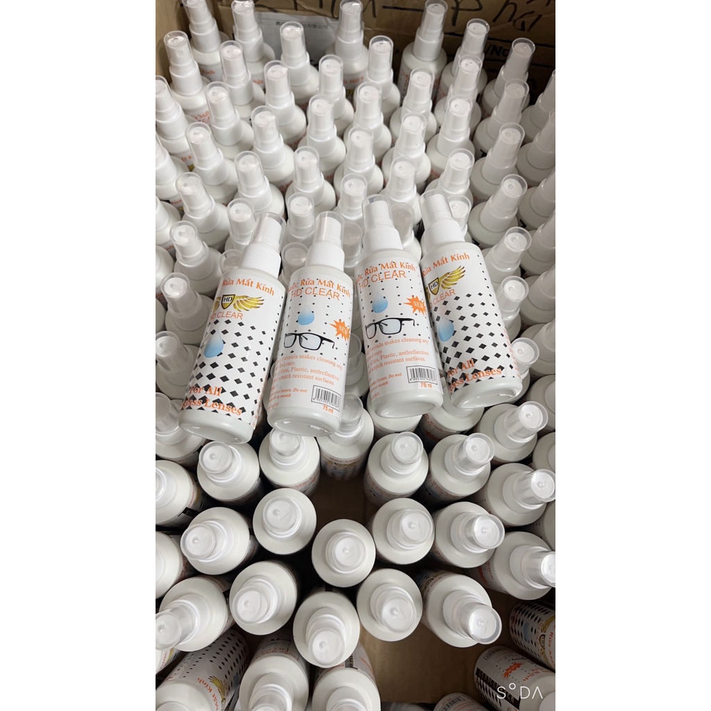 [HCM] Nước xịt rửa mắt kính HDClear chuyên dụng dạng xịt 75ml