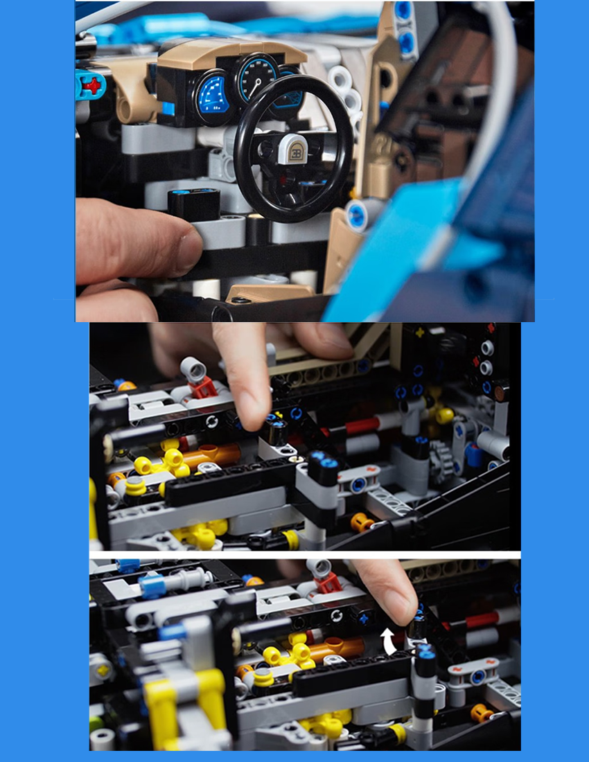 Mô Hình Lắp Ghép Xe Đua Bugatti Chiron Tỉ Lệ 1 : 8( 4031 mảnh)