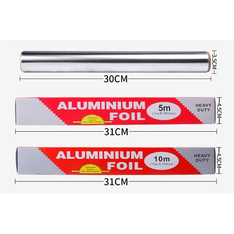 Giấy bạc, giấy bọc nướng, 5m 10m