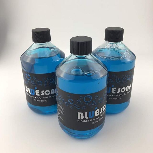 Chai Vệ sinh phun xăm Blue Soap 500ml (tặng kèm chai đựng xịt tạo bọt 200ml)