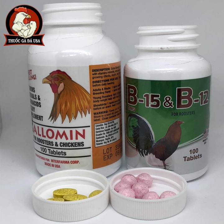 [HCM]COMBO NUOI CHO GÀ ĐÁ - 2 HỦ ZIN 100 VIÊN