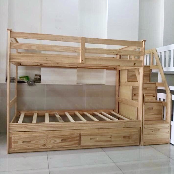 Giường 3 Tầng kiwi honey Gỗ Tự Nhiên - TN