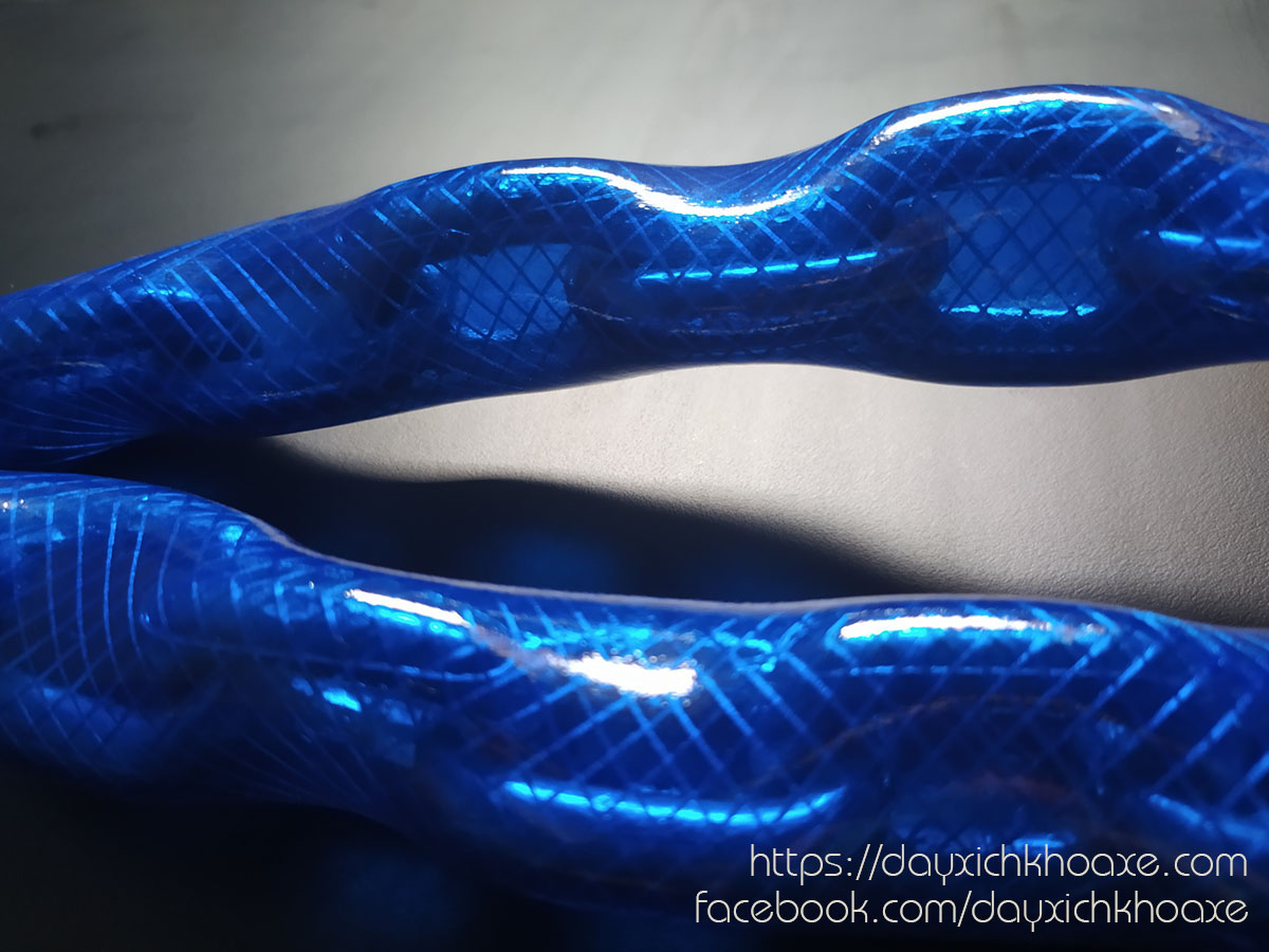Wire chain lock motorcycle Aurae - DX1B (chain 8mm - Blue - 82cm)