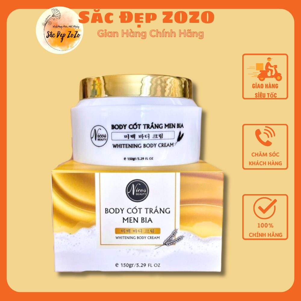 Kem body cốt trắng men bia Nicos - Body cốt men bia Nicos Beauty