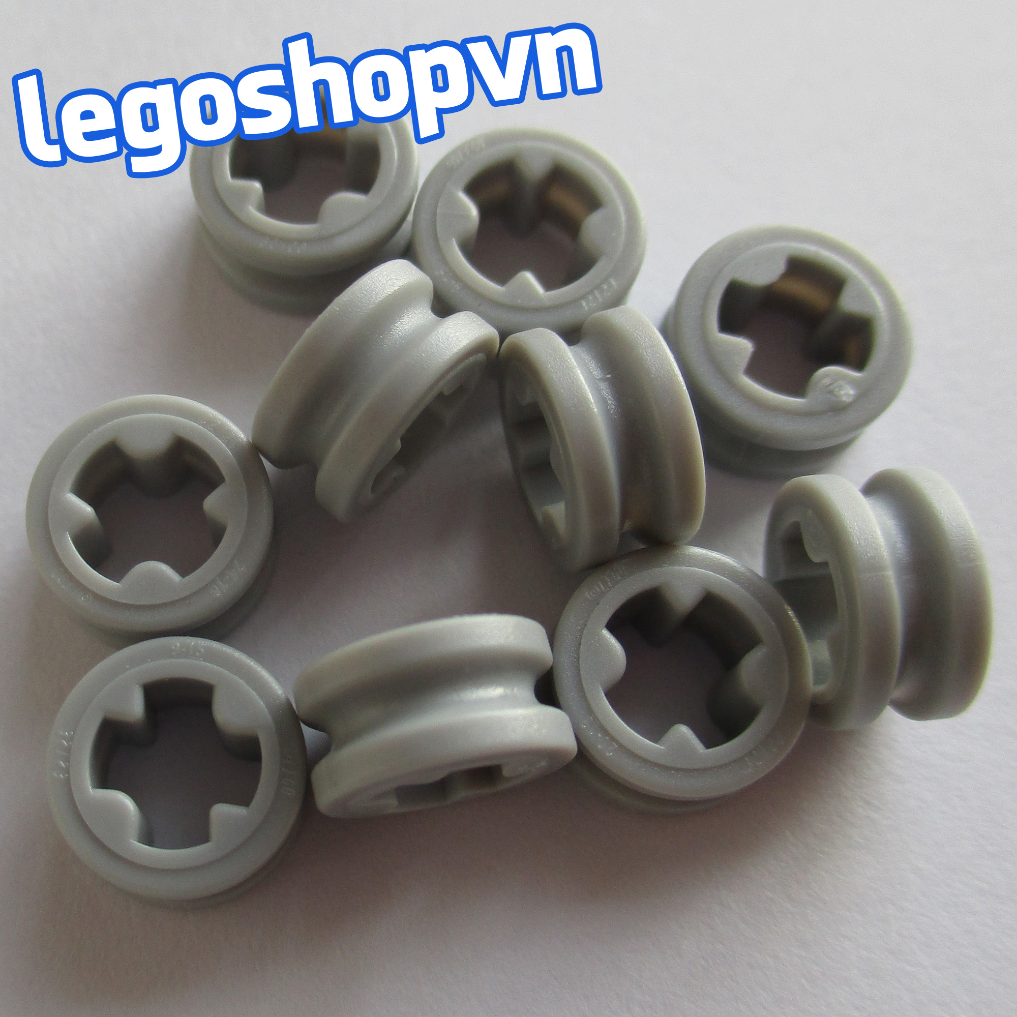 10x lego light bluish gray technic bush 1/2 smooth id 4211573 32123
