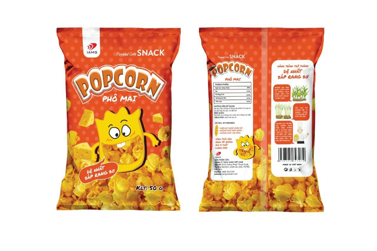 Snack Popcorn (bỏng ngô) gói 50g