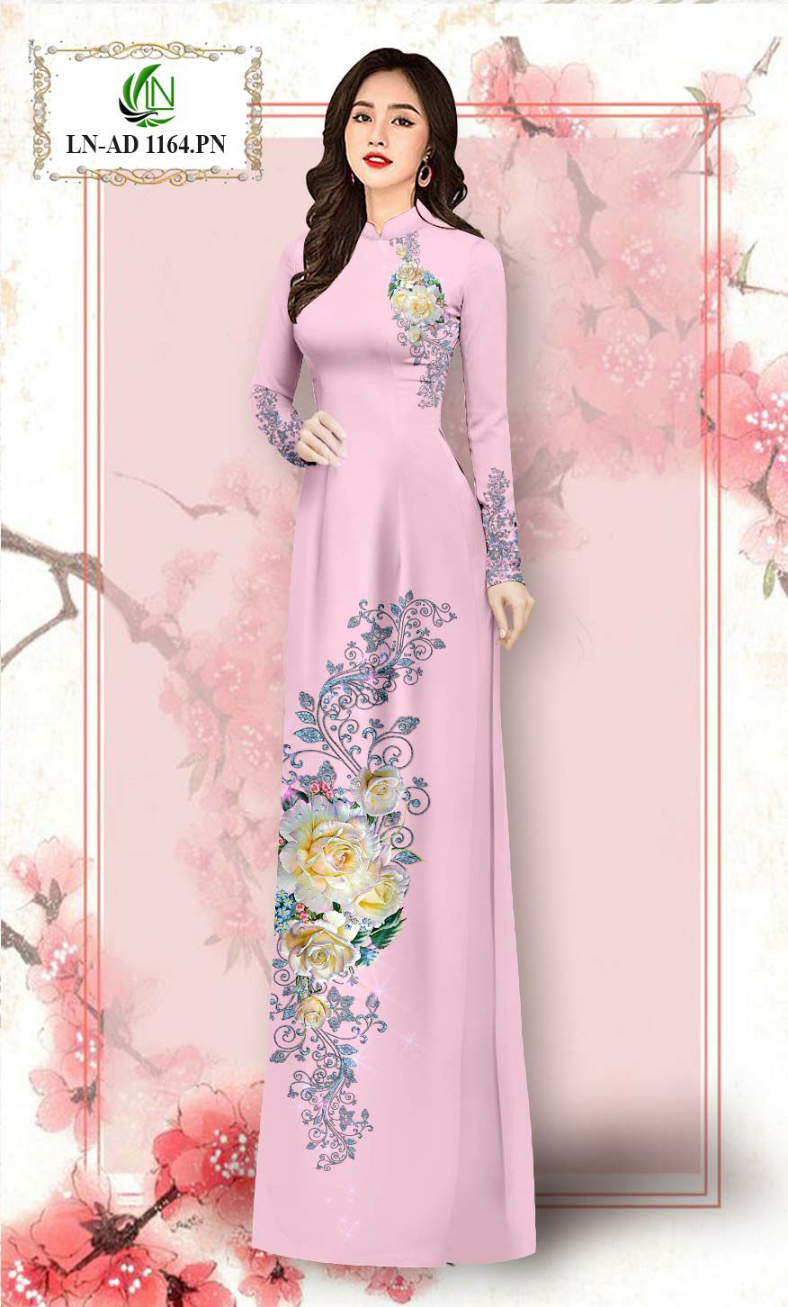 [HCM]BỘ VẢI ÁO DÀI 3D /VẢI CHƯA MAY