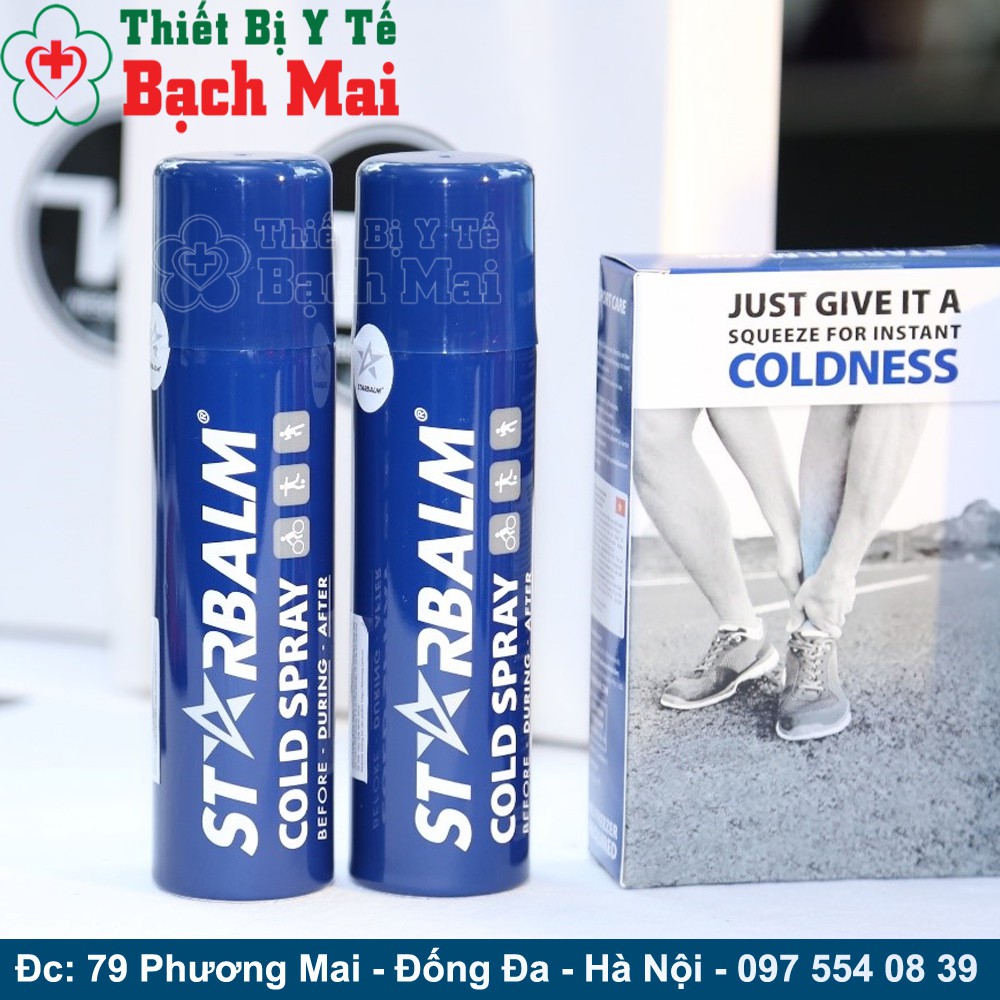 Xịt lạnh giảm đau nhanh thể thao starbalm 150ml - chai xịt lạnh starbalm hà lan