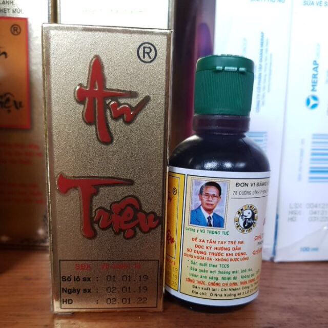 Cồn xoa bóp An Triệu ( date mới nhhất )