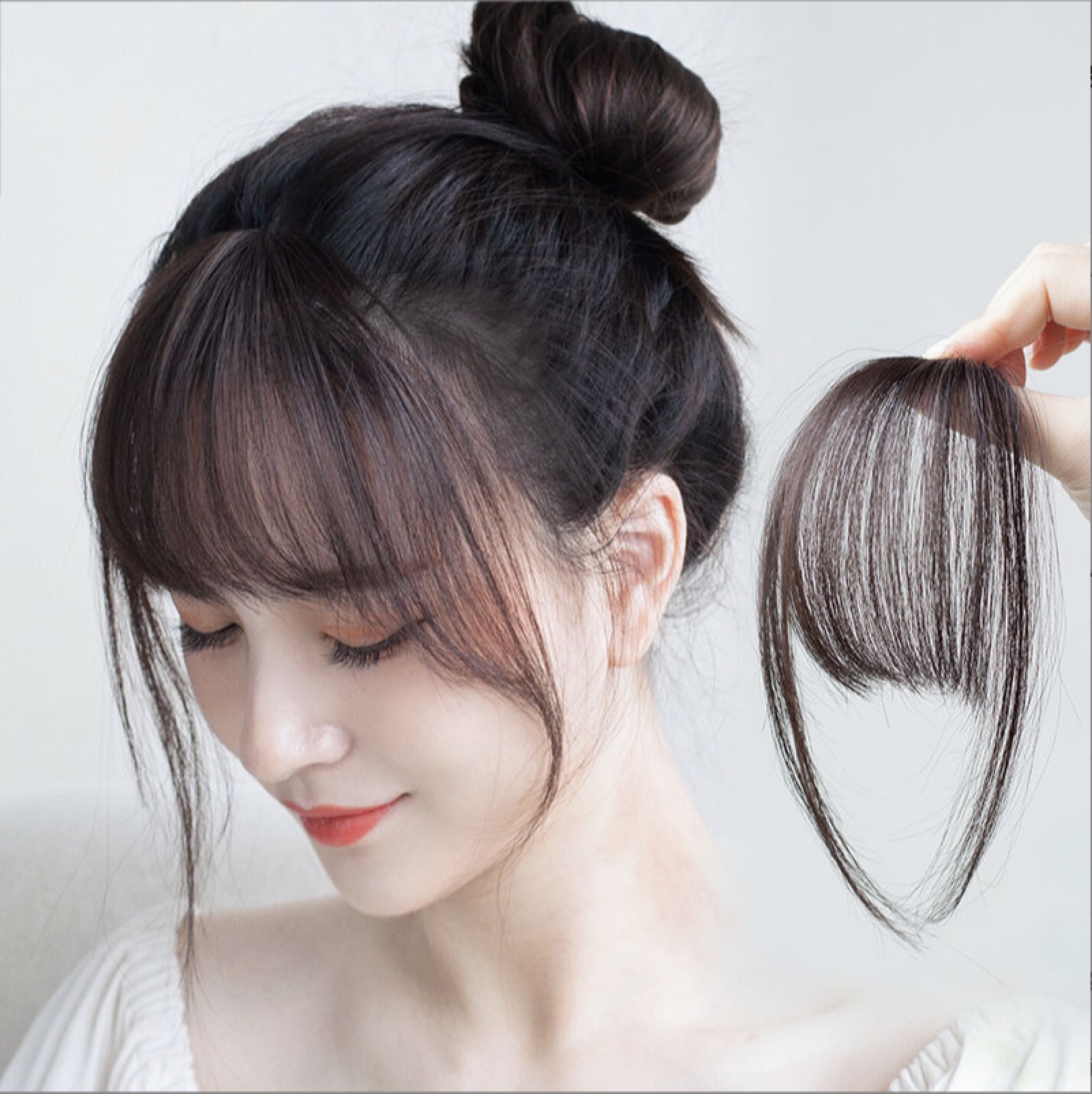 Tóc giả mái thưa có mai đáng yêu Hàn Quốc