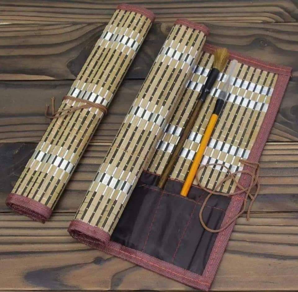 Mành cuốn bút lông thư pháp thư hoạ cở lớn 32x36cm