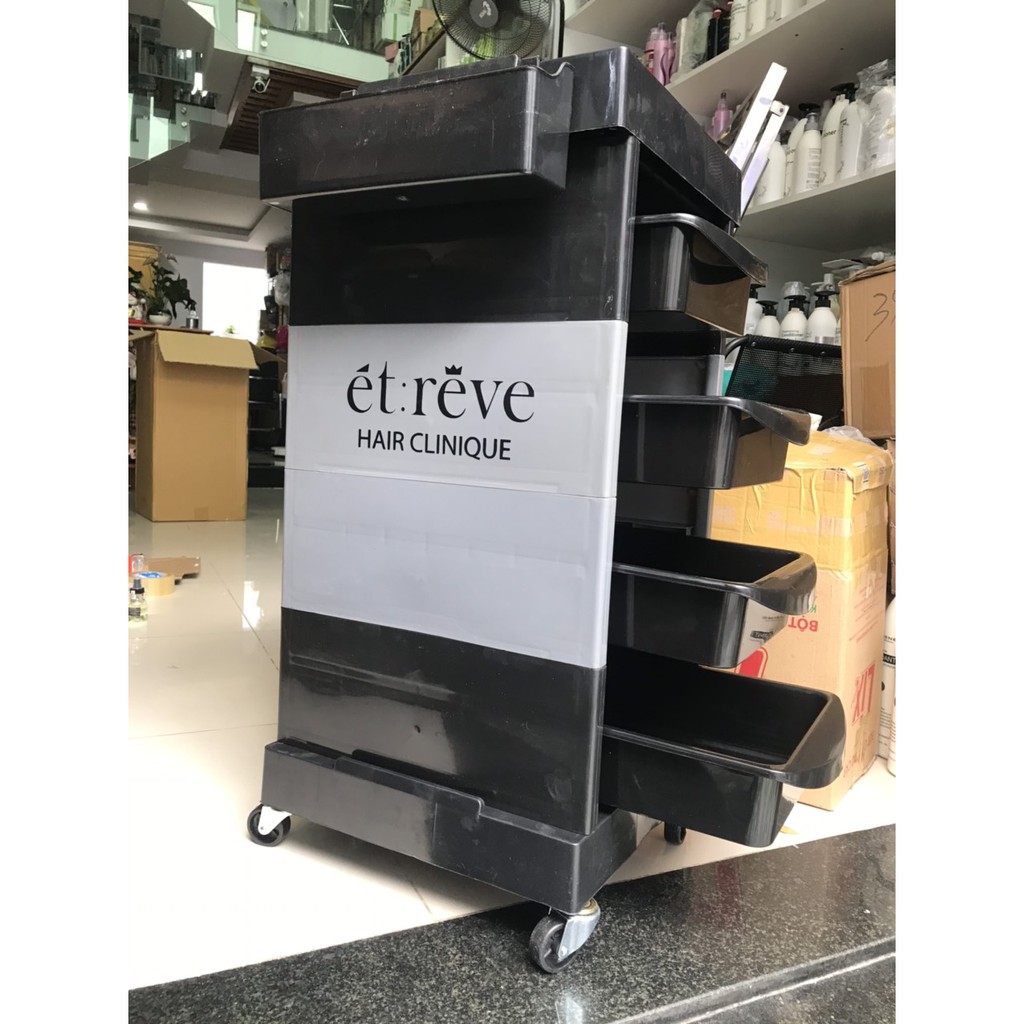 Xe đẩy dụng cụ làm tóc- Xe đẩy cho salon Tóc chuyên nghiệp