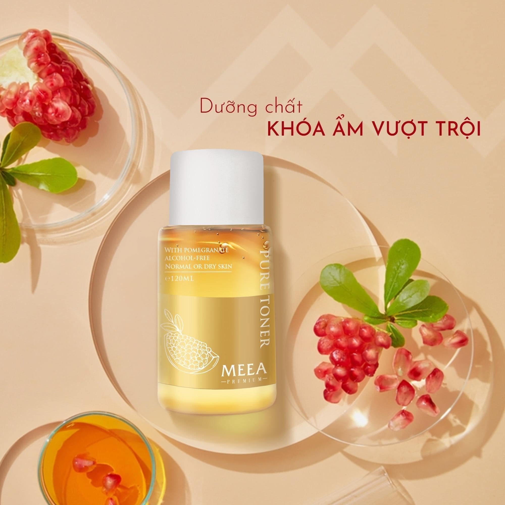 [Chính Hãng] nước hoa hồng toner lựu đỏ meea organic