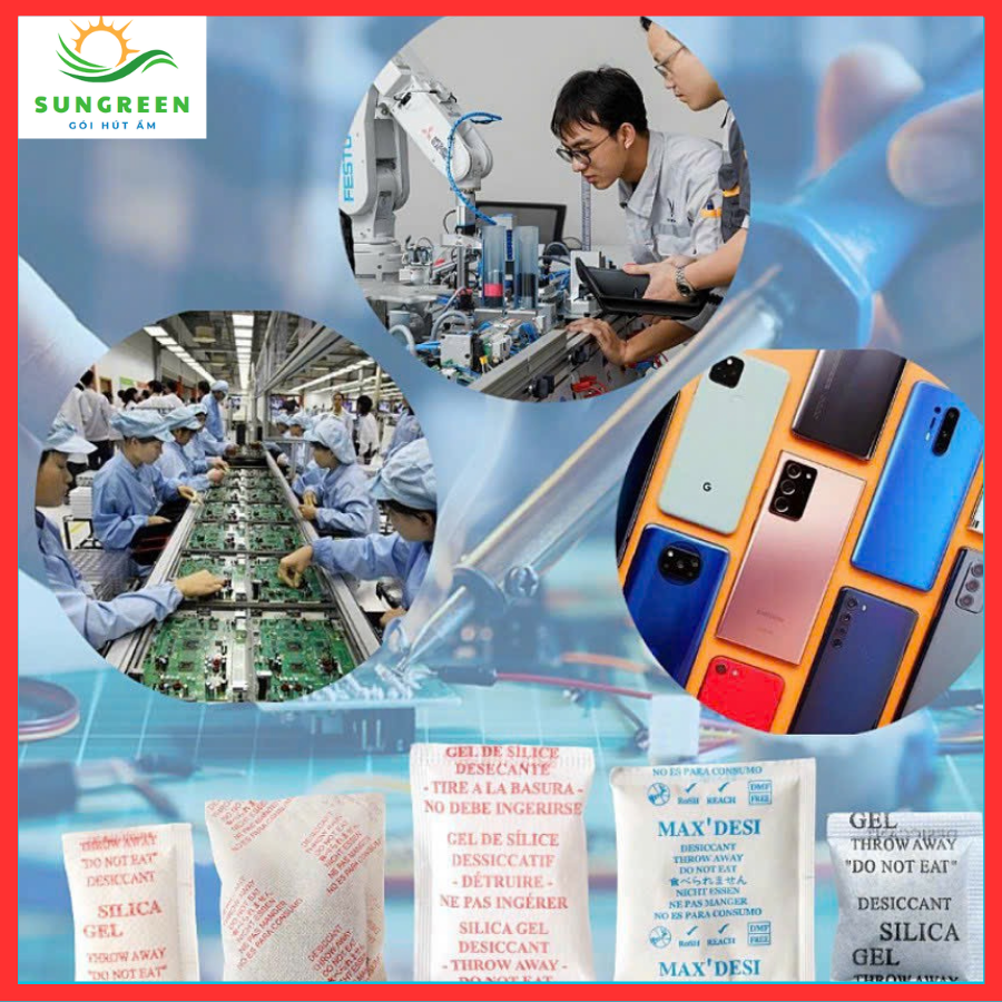 Gói hút ẩm thực phẩm cân 100g loại 1/2/3/5/10/50/100g Silicagel Gói chống ẩm mốc, khử mùi