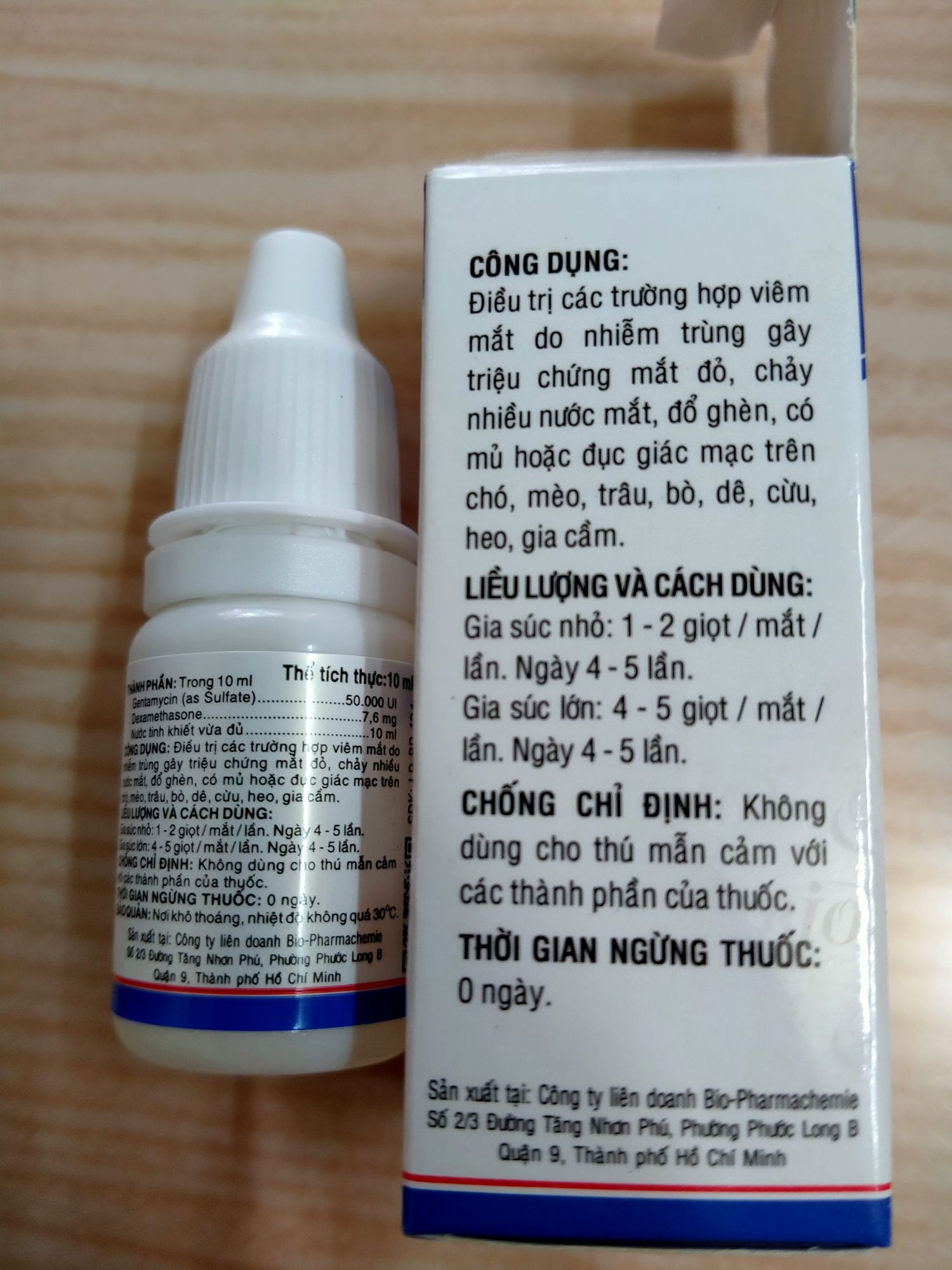 2lọ nhỏ mắt gà, bị chảy gèn, đỏ mắt -genta drop10ml