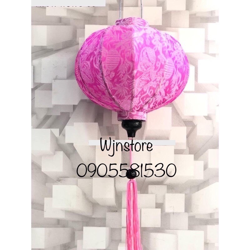 đèn lồng tròn hội an lụa tơ tằm size 30cm (zalo: 0905707603 - 0905581530)