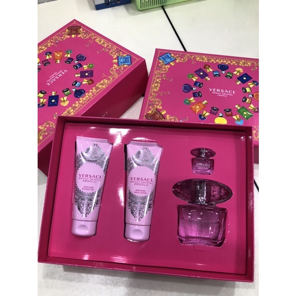 Bộ set Versace Bright Crystal Absolu EDP 90ml (gồm 4 món như hình)