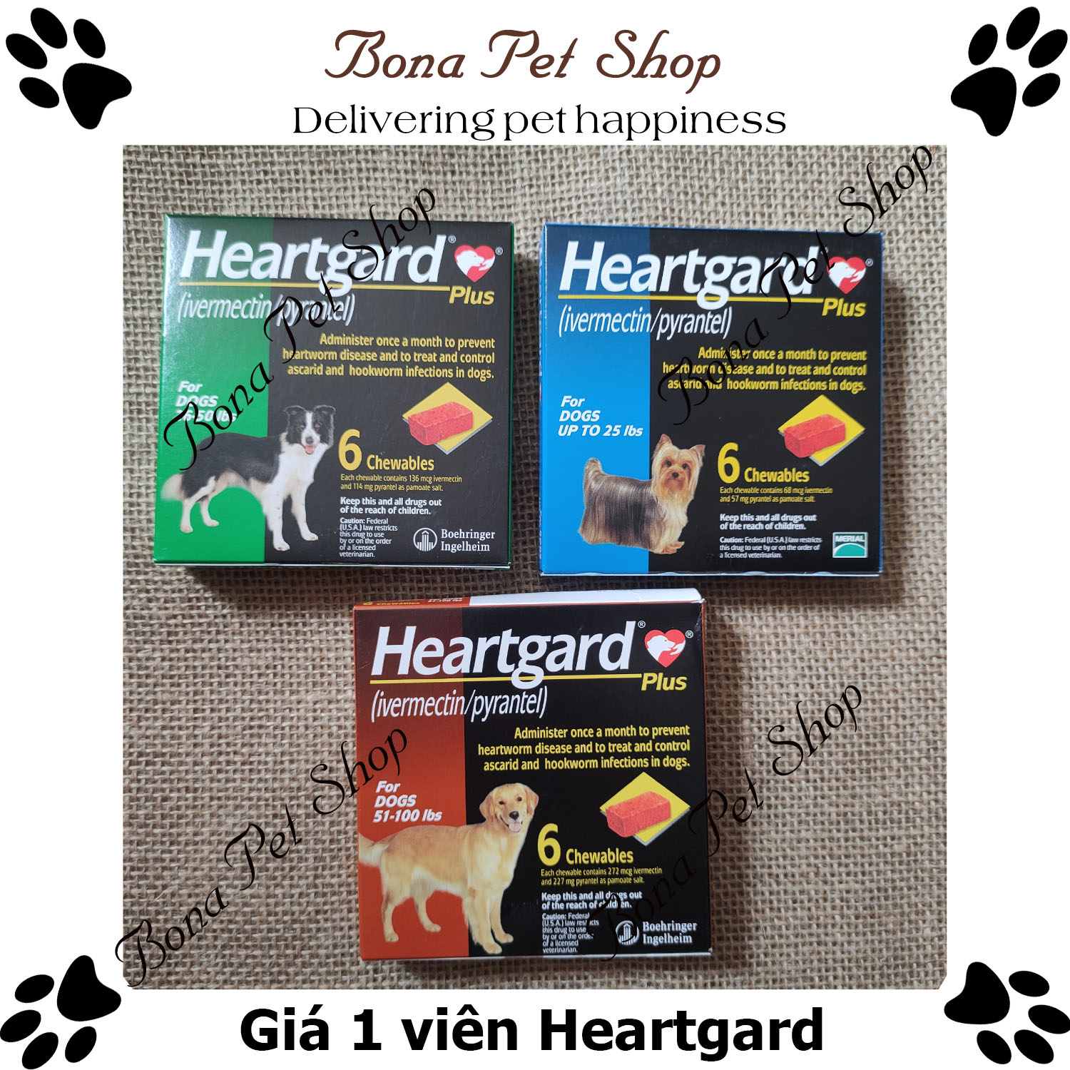 [Thủ Đức, hỏa tốc] Viên Heartgard cho chó