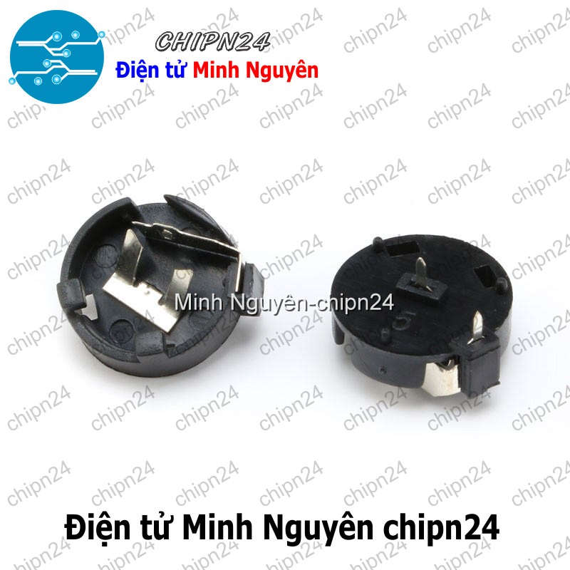[2 cái] (F138.8) Đế pin CR1220 SMD Dán - HH000595