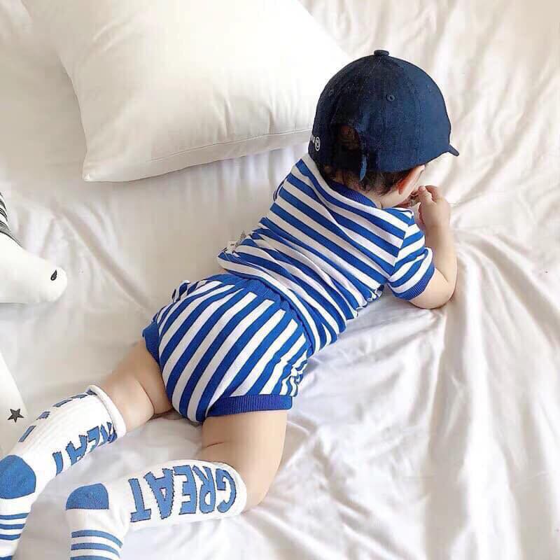 [FREESHIP] Đồ Bộ Bé Gái Bé Trai Trẻ Em Sơ Sinh Ngắn Tay Body Kẻ Sọc Chip Minky Mom BX07 Chất Liệu Mềm Mại Thân Thiện Với Da Bé - Bé Xinh Shop