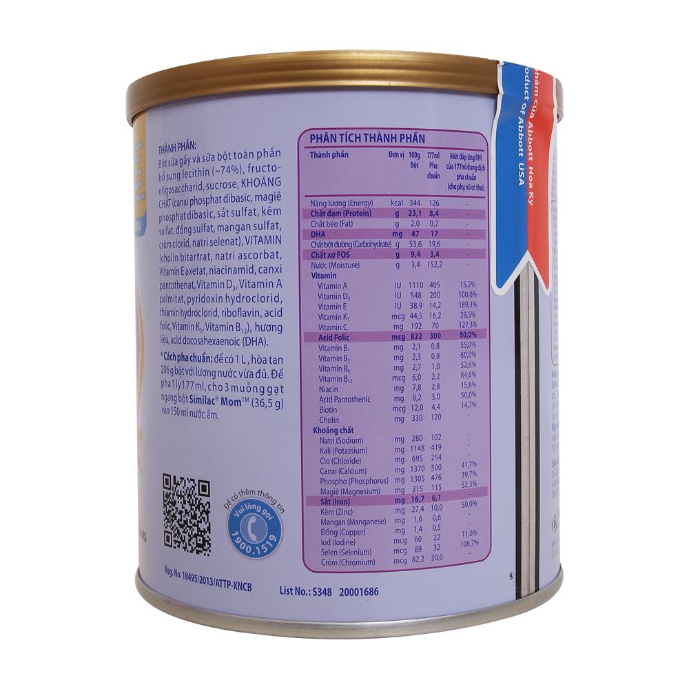 Sữa bột Similac Mom IQ 400g hương vani