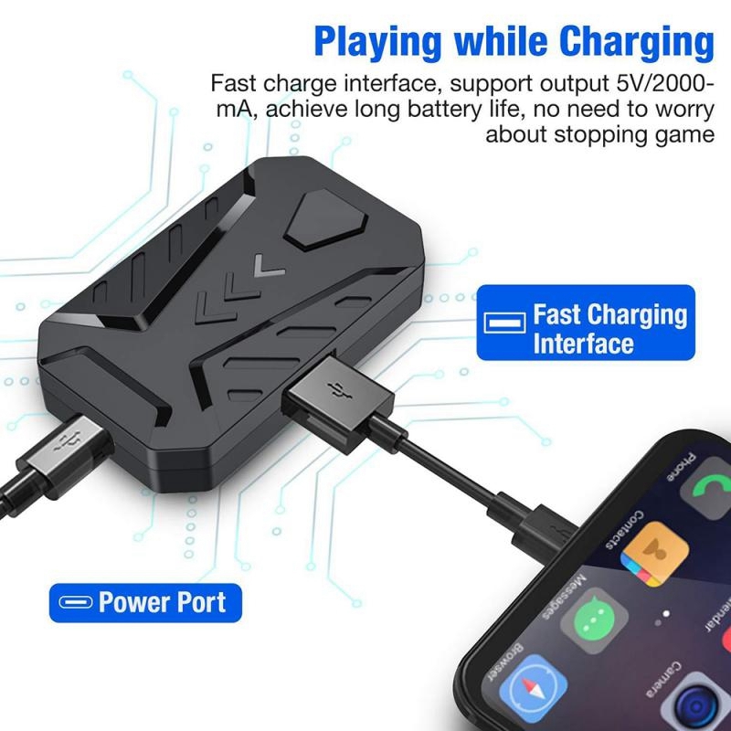Keyboard and Mouse Converter Portable Mobile Gaming Keyboard Mouse Converter Adapter for Android Phone(Does not Support Ios System)