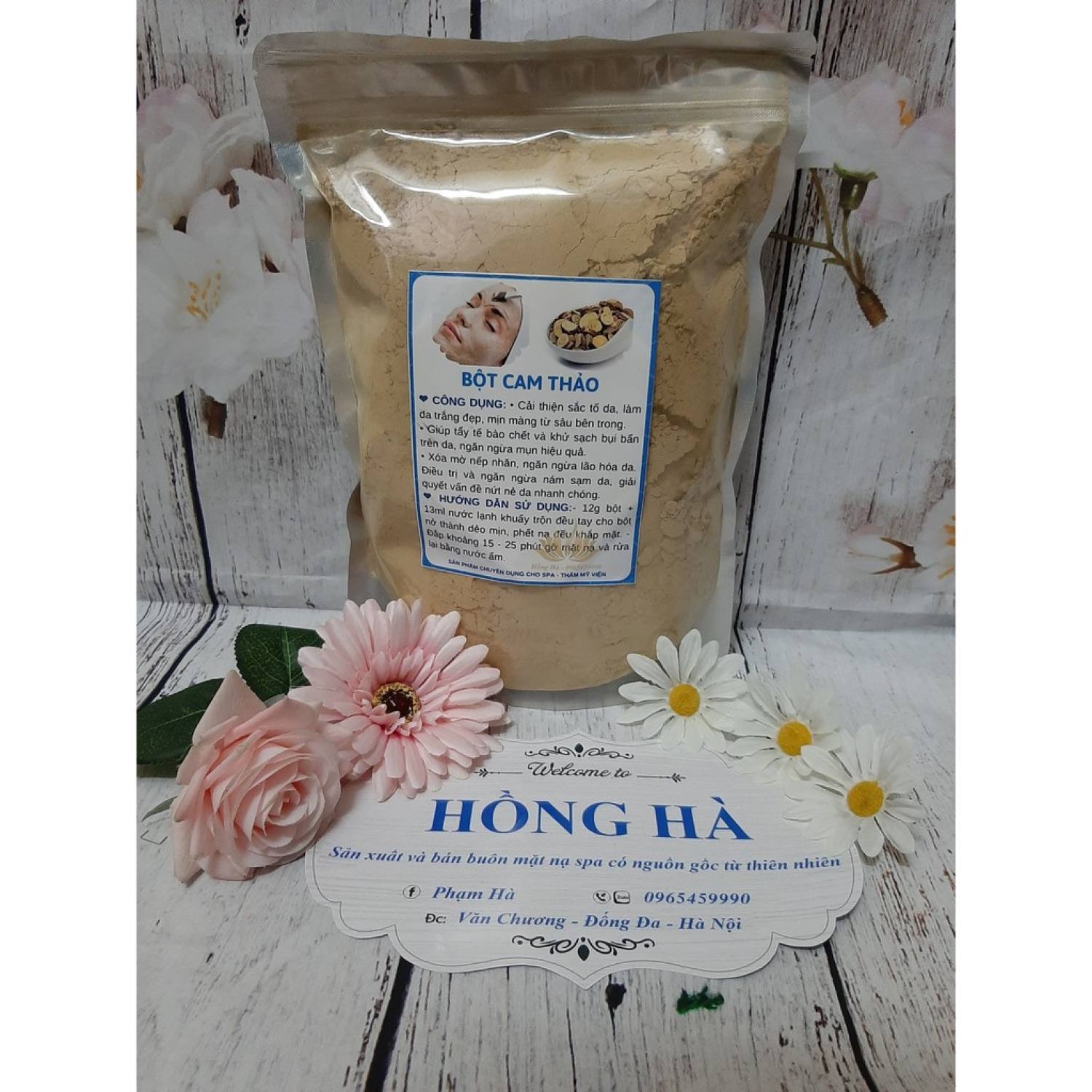 Bột cam thảo handmade - trắng da, giảm mụn 100gr