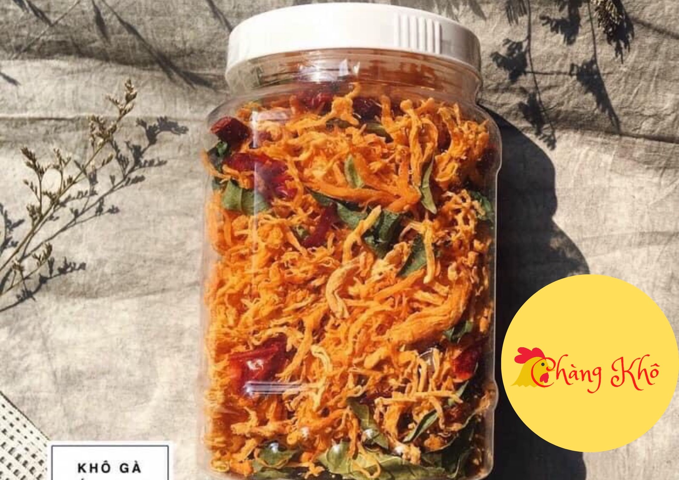 500g KHÔ GÀ LÁ CHANH - đồ ăn vặt