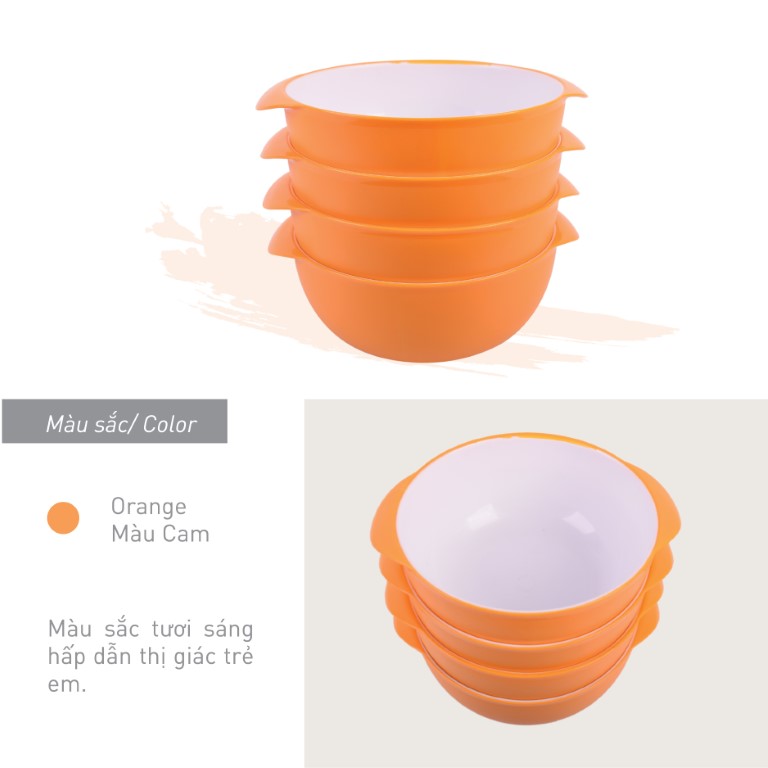Bát nhựa màu sắc Orange BOWL