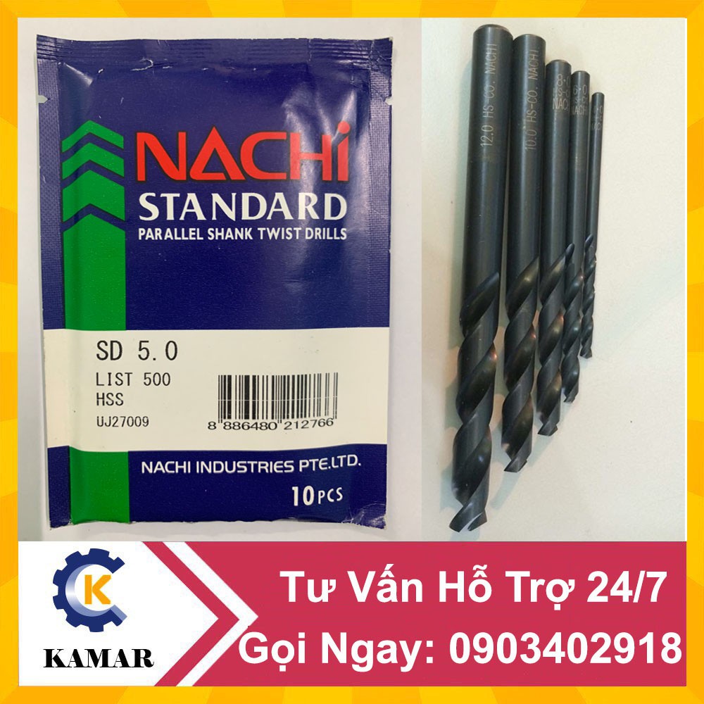 Mũi Khoan Nachi Từ 5.0 đến 5.9MM Hàng Chính Hãng