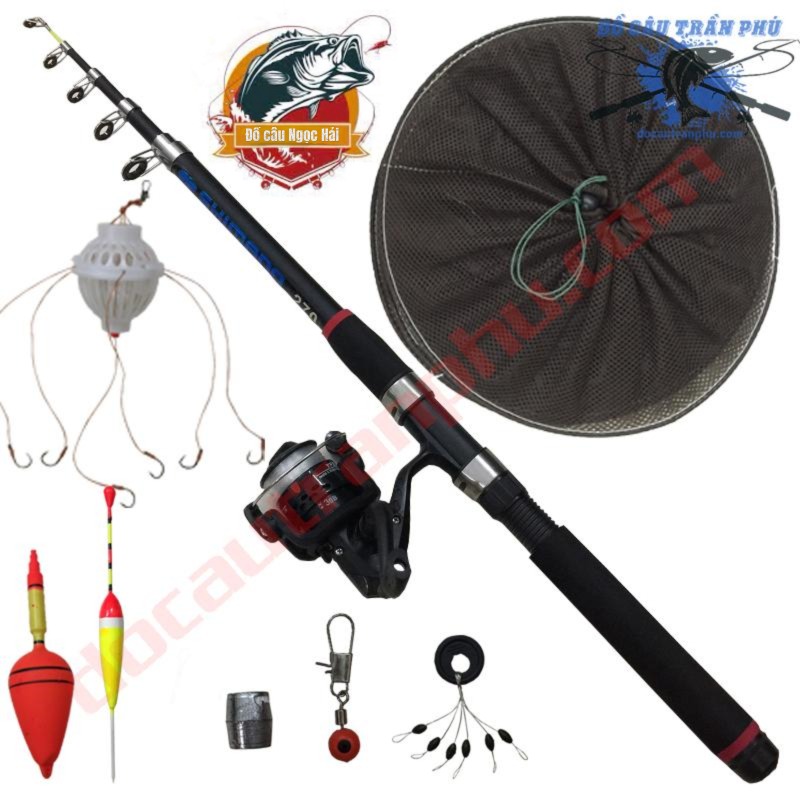 Bộ cần câu máy shimano 2m7