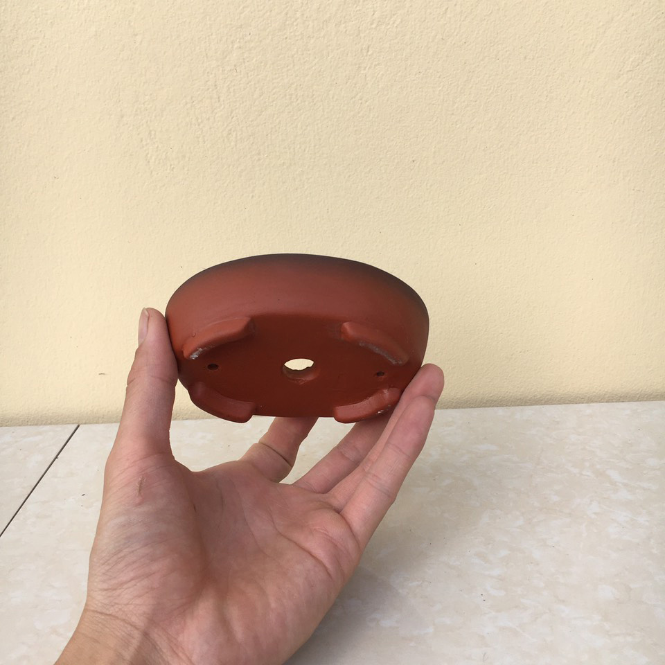 Chậu bonsai Ovan đất nung mini gốm Bát tràng 1 size BM-69