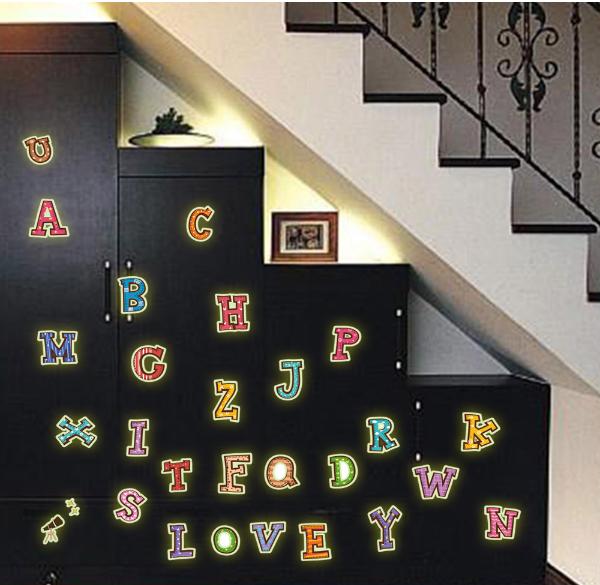 HCM-Decal trang trí tường - Bảng chữ Cái - Dạ Quang