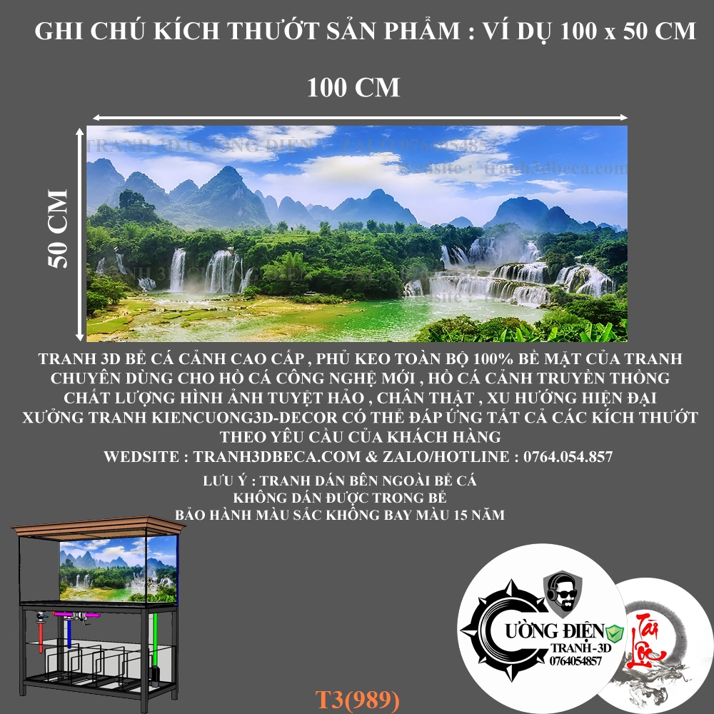 [Tặng Đồ Dán+Sticker] Tranh 3D dán bể cá cảnh hồ thuỷ sinh