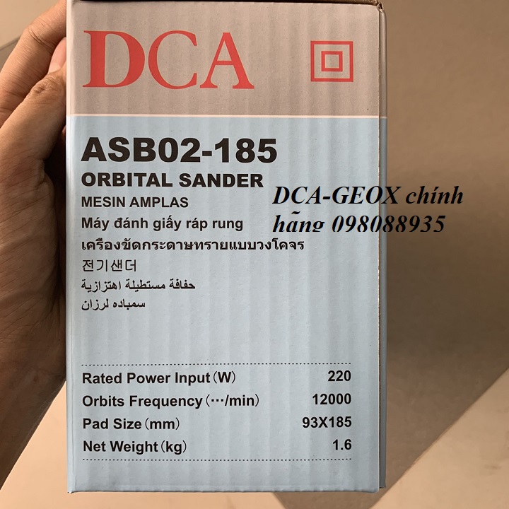 93x185mm Máy chà nhám rung DCA ASB02-185