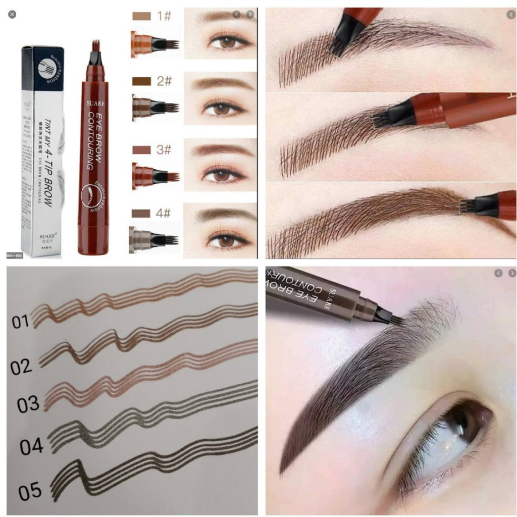 Bút chì kẻ mày phẩy sợi 4D Suake - chì mày phẩy đẹp