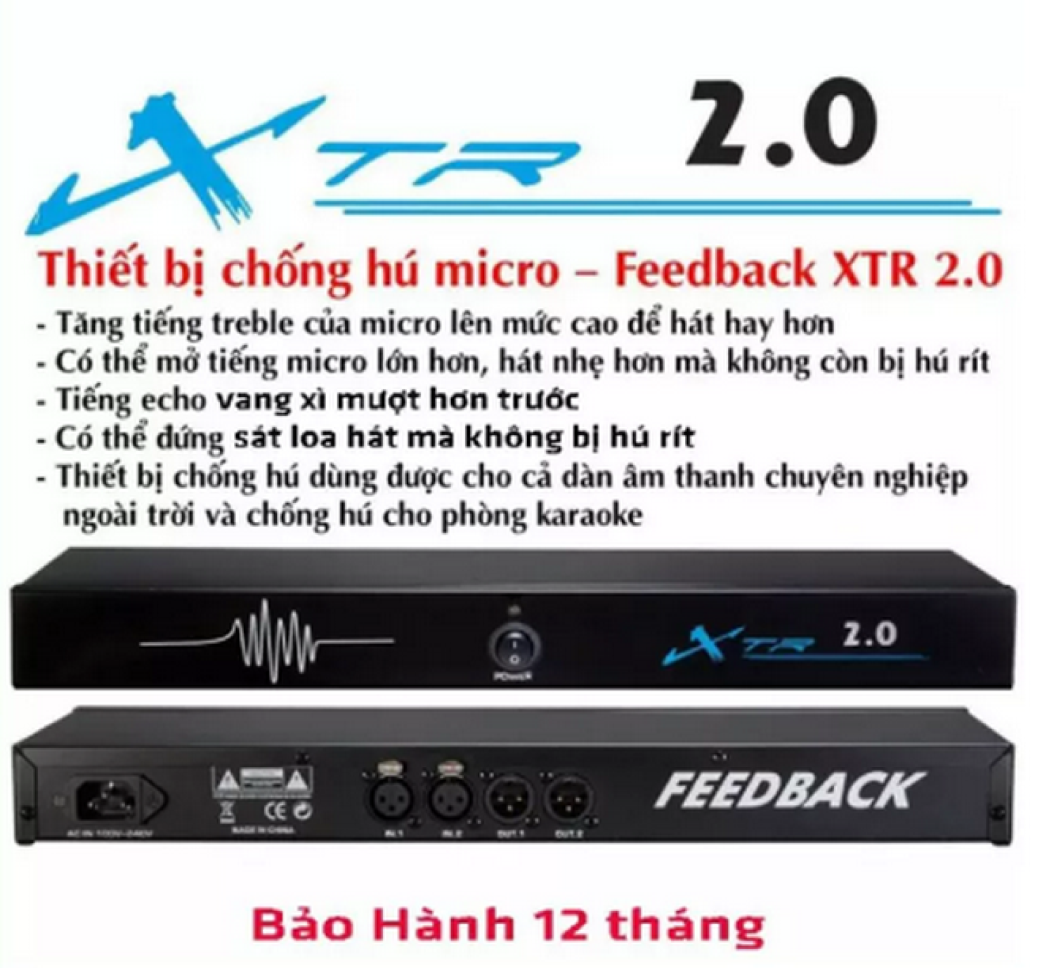 Chống hú micro Feedback XTR 2.0 - 20-h