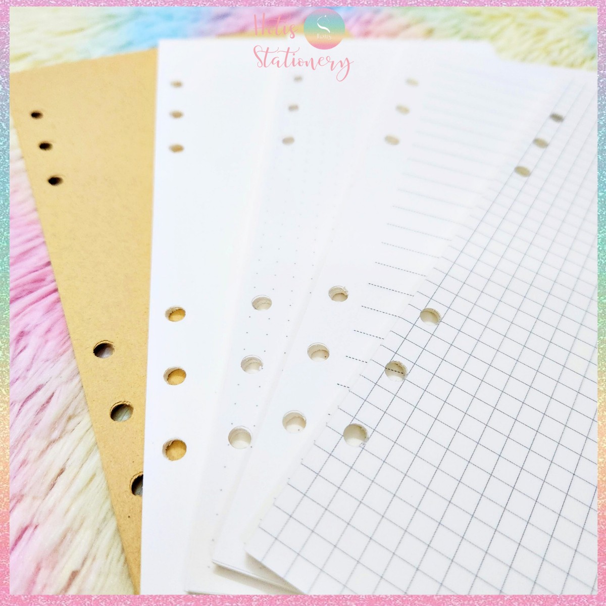 Giấy refill ruột sổ bìa còng Hotis binder notebook A7/ A6/ A5/ B5/ A4