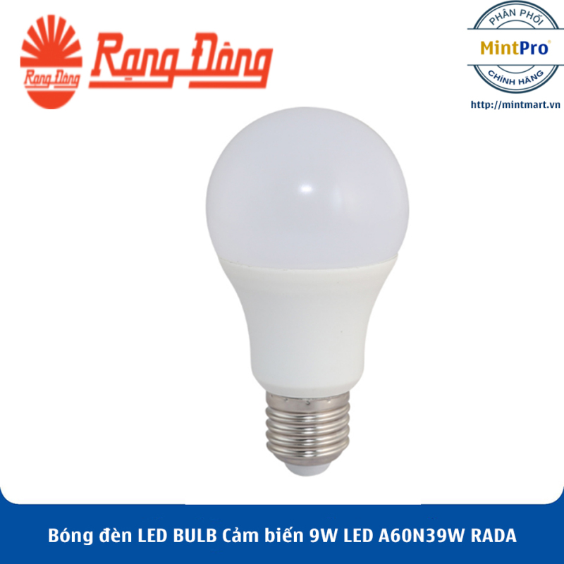 Bóng đèn LED BULB Cảm biến 9W LED A60N3/9W RADA Rạng Đông - Hàng Chính Hãng