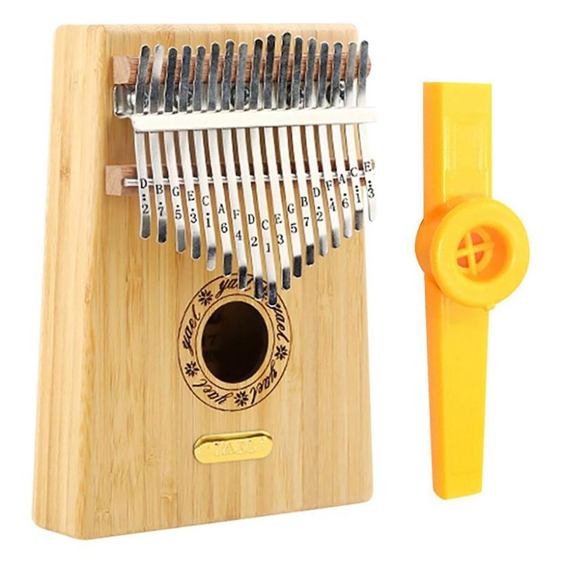 Đàn Kalimba 17 Phím Gỗ Trúc Yael Y17B Kèm Kèn Kazoo DreamMaker - HÀNG CÓ SẴN